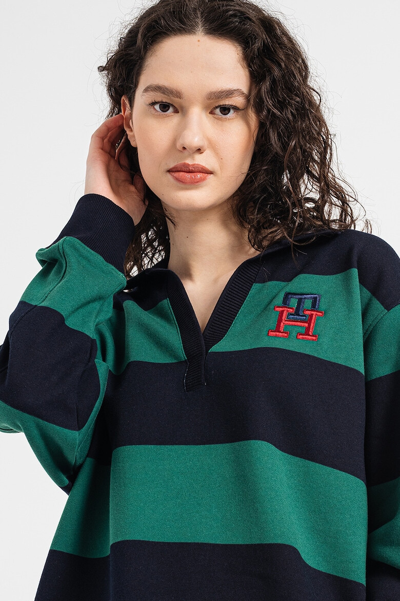 Tommy Hilfiger Pulover polo cu model in dungi si logo - Pled.ro