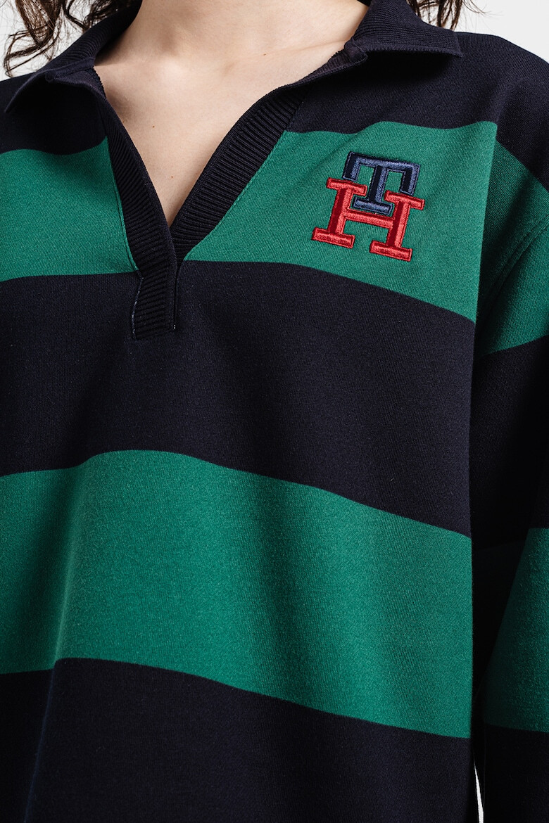 Tommy Hilfiger Pulover polo cu model in dungi si logo - Pled.ro