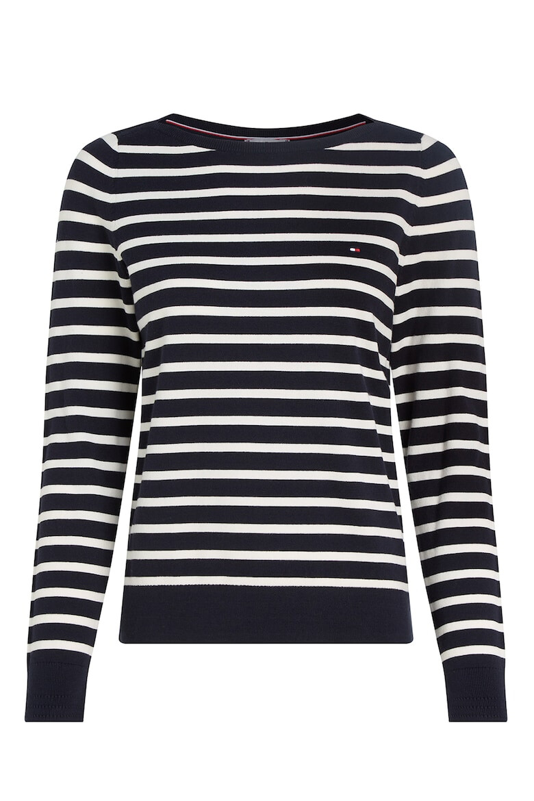 Tommy Hilfiger Pulover tricotat fin cu decolteu barcuta - Pled.ro