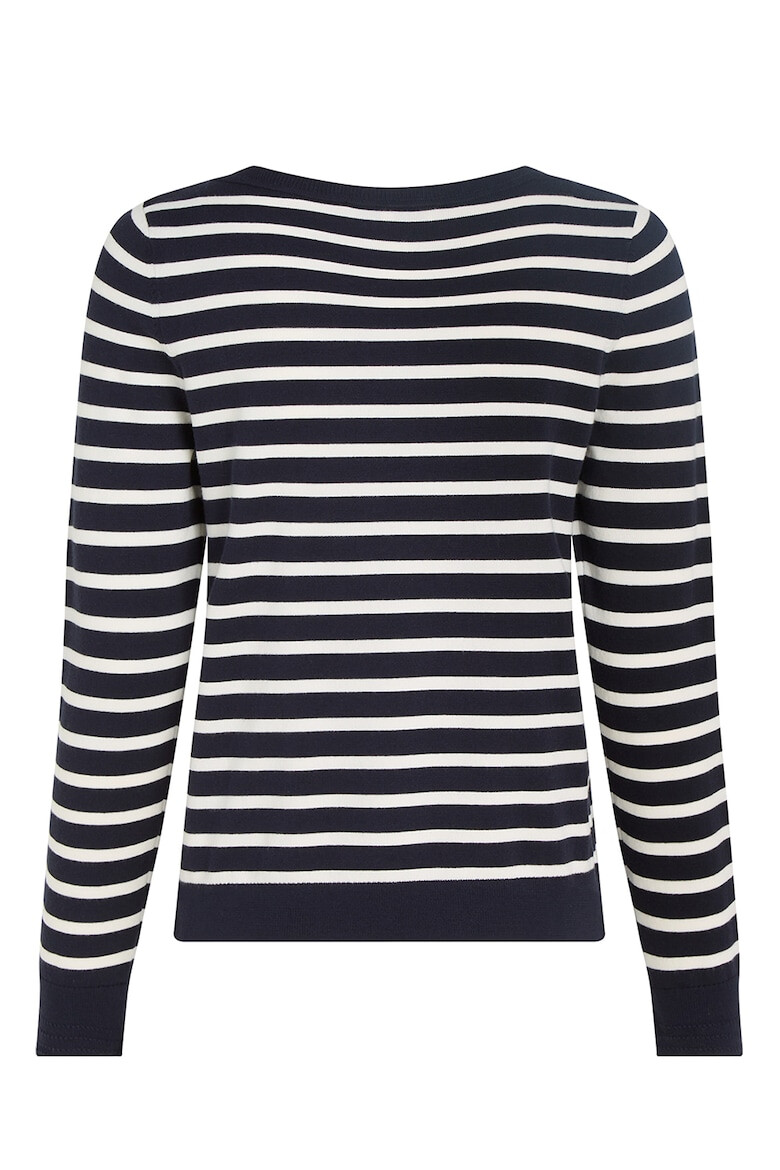 Tommy Hilfiger Pulover tricotat fin cu decolteu barcuta - Pled.ro