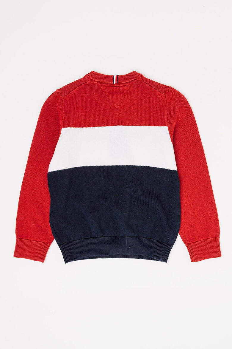 Tommy Hilfiger Pulover tricotat fin din bumbac cu model colorblock - Pled.ro