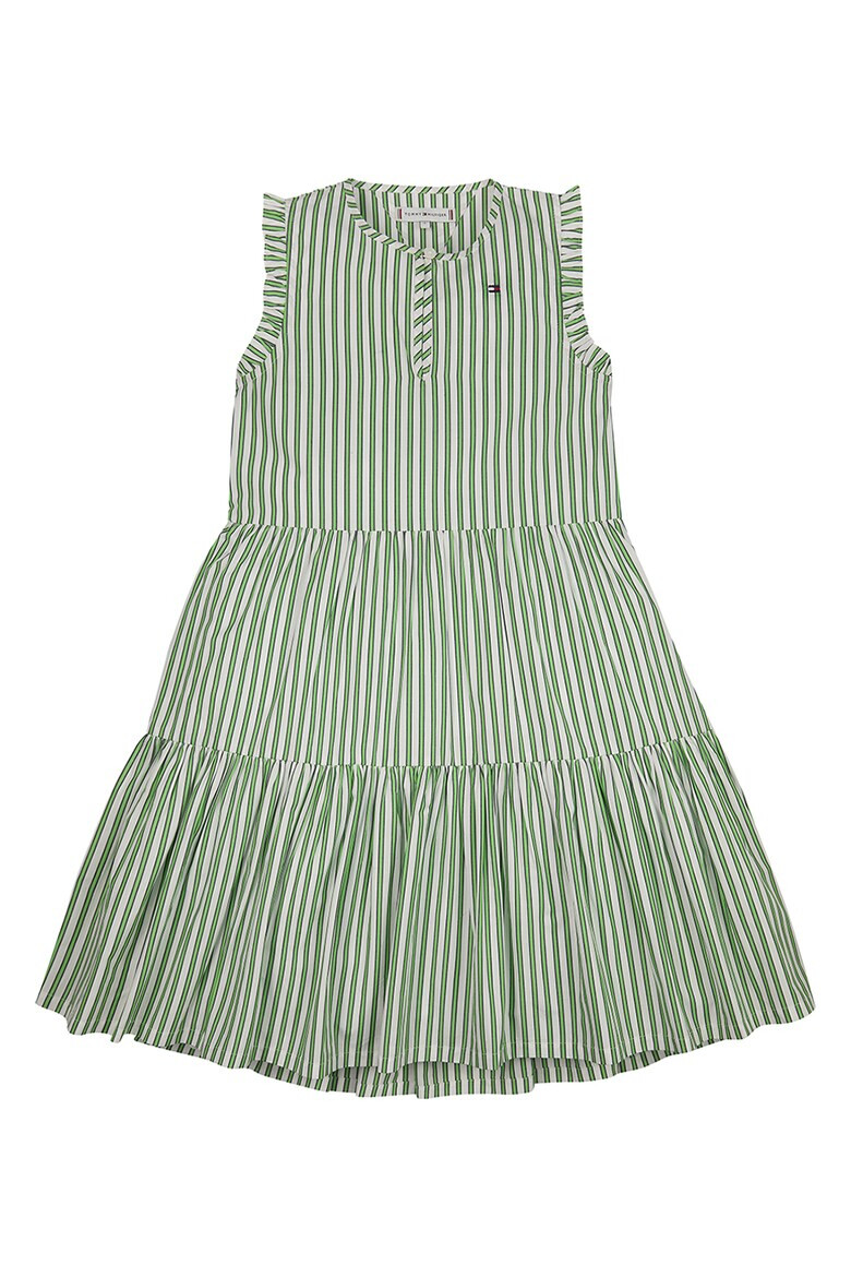 Tommy Hilfiger Rochie evazata de bumbac organic cu dungi - Pled.ro