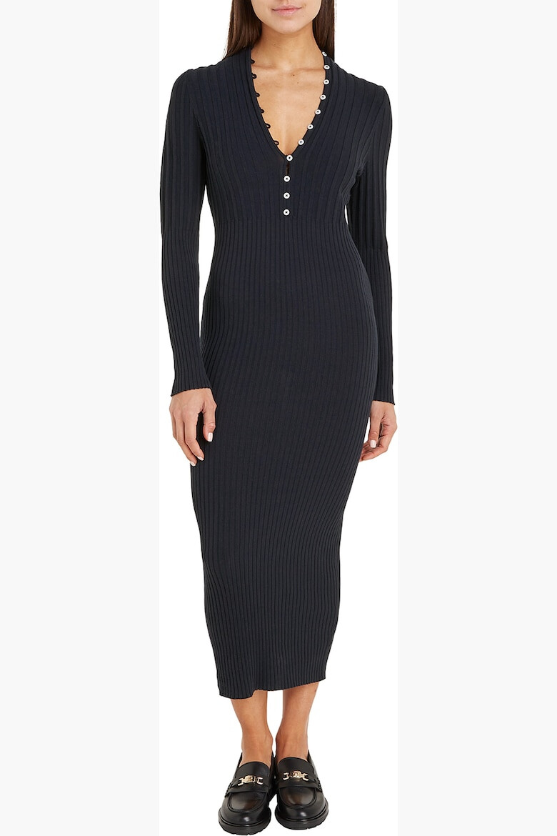 Tommy Hilfiger Rochie midi cambrata si striata - Pled.ro