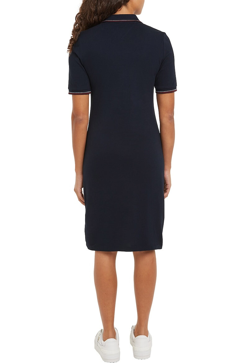 Tommy Hilfiger Rochie polo cambrata din amestec de bumbac organic - Pled.ro