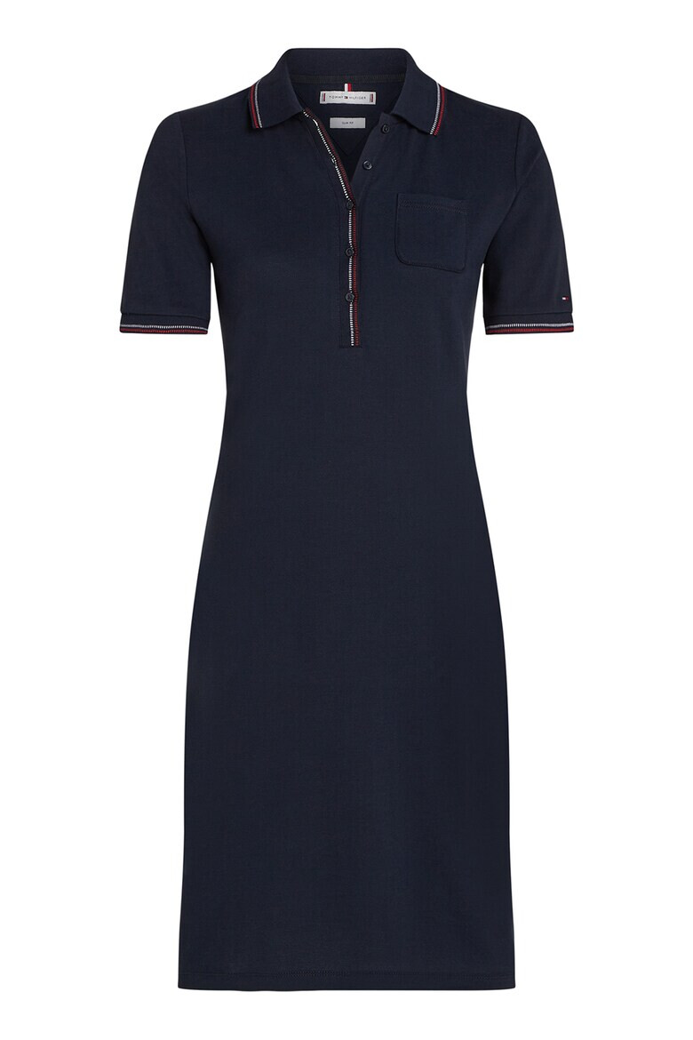 Tommy Hilfiger Rochie polo cambrata din amestec de bumbac organic - Pled.ro