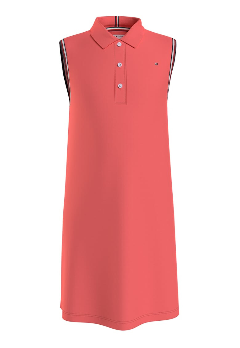 Tommy Hilfiger Rochie polo fara maneci din amestec de bumbac organic - Pled.ro