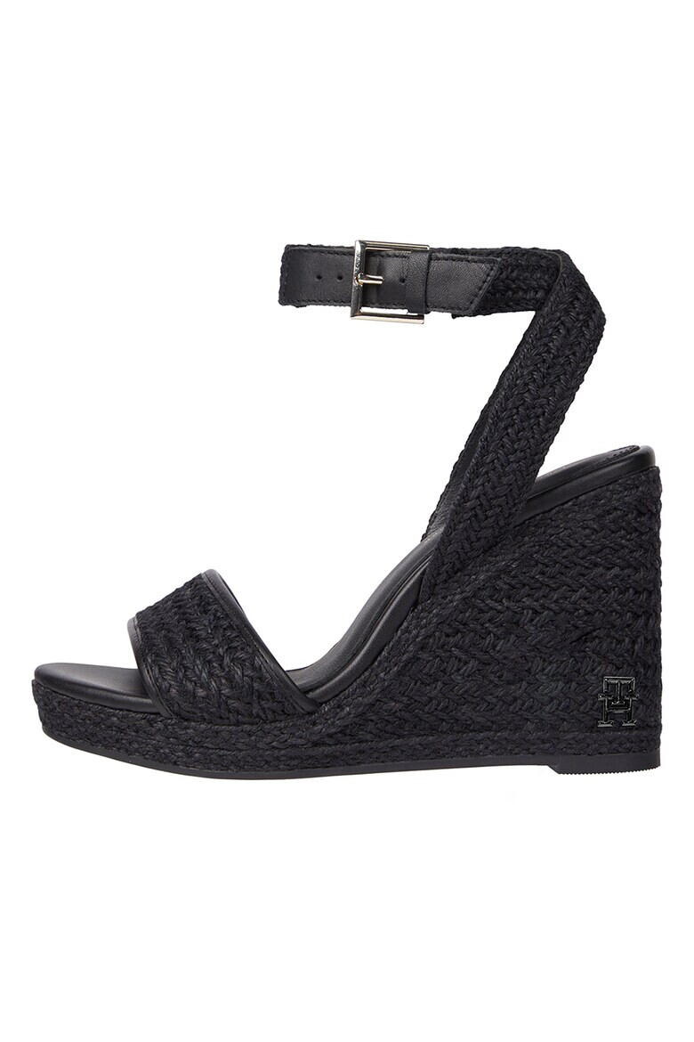 Tommy Hilfiger Sandale cu talpa wedge si bareta pe glezna - Pled.ro