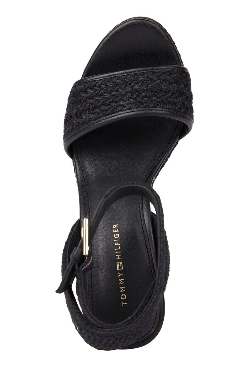 Tommy Hilfiger Sandale cu talpa wedge si bareta pe glezna - Pled.ro