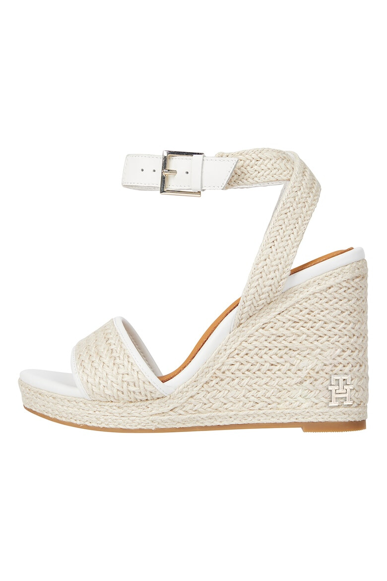 Tommy Hilfiger Sandale cu talpa wedge si bareta pe glezna - Pled.ro