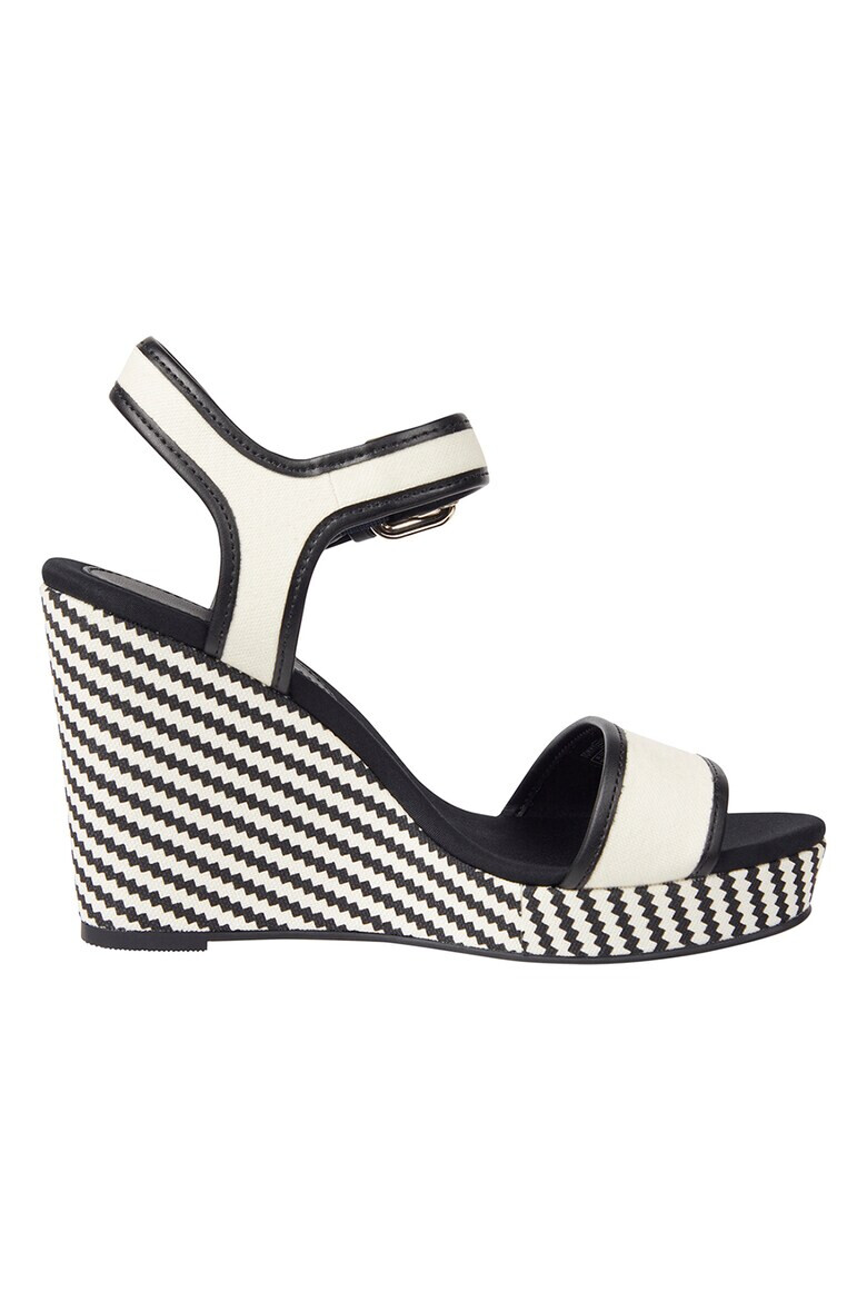 Tommy Hilfiger Sandale din piele cu talpa wedge si bareta pe glezna - Pled.ro