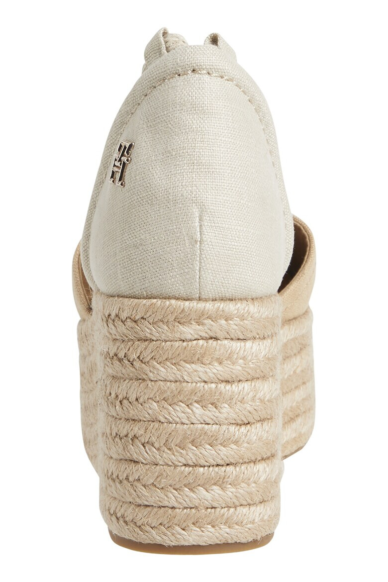 Tommy Hilfiger Sandale-espadrile cu sireturi si talpa wedge - Pled.ro