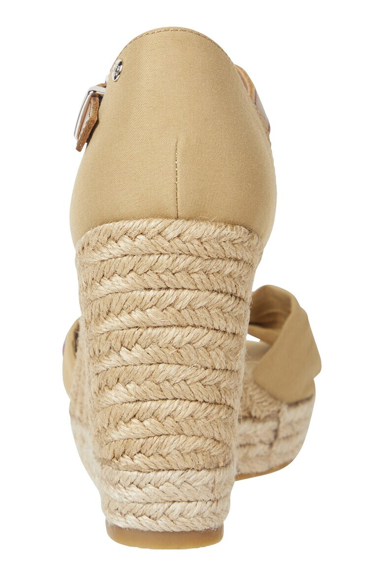 Tommy Hilfiger Sandale-espadrile cu talpa wedge si garnituri din piele - Pled.ro