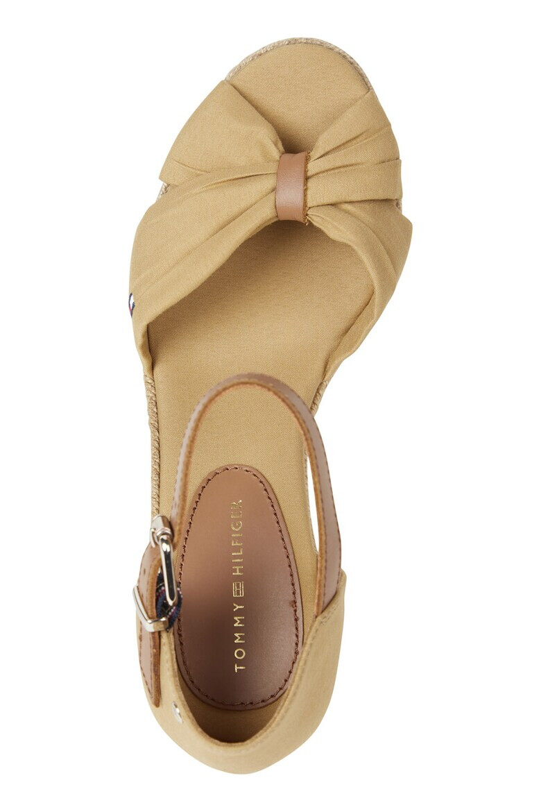 Tommy Hilfiger Sandale-espadrile cu talpa wedge si garnituri din piele - Pled.ro