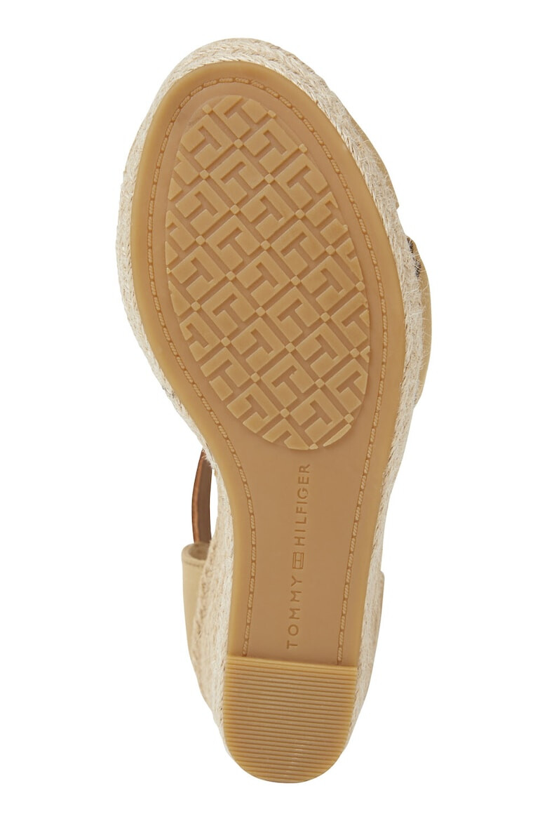 Tommy Hilfiger Sandale-espadrile cu talpa wedge si garnituri din piele - Pled.ro