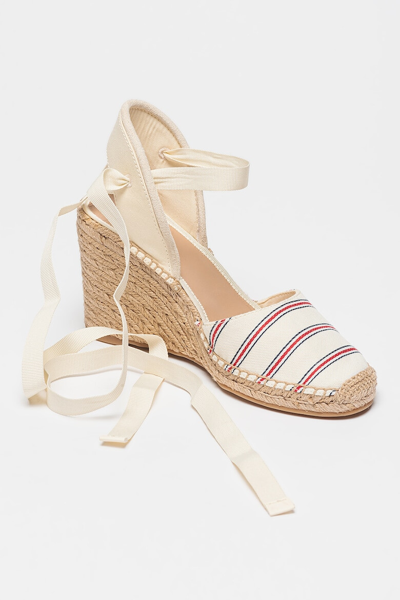 Tommy Hilfiger Sandale-espadrile din material textil cu talpa wedge - Pled.ro