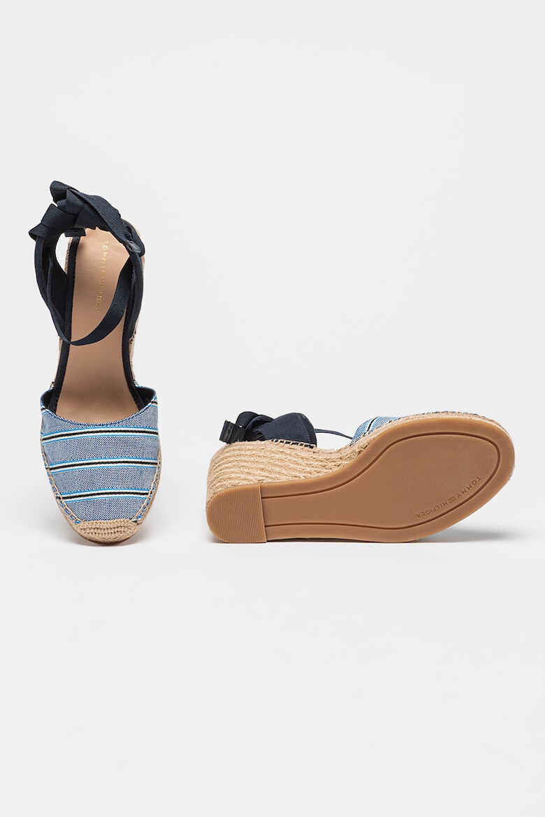 Tommy Hilfiger Sandale-espadrile din material textil cu talpa wedge - Pled.ro