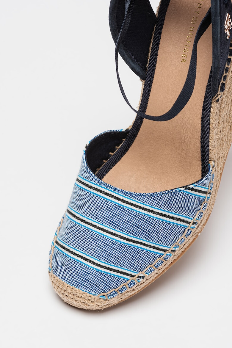 Tommy Hilfiger Sandale-espadrile din material textil cu talpa wedge - Pled.ro