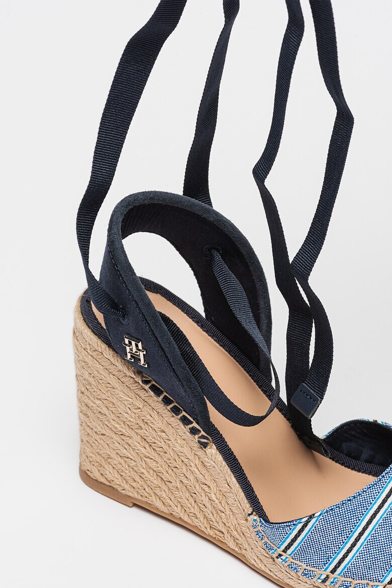 Tommy Hilfiger Sandale-espadrile din material textil cu talpa wedge - Pled.ro