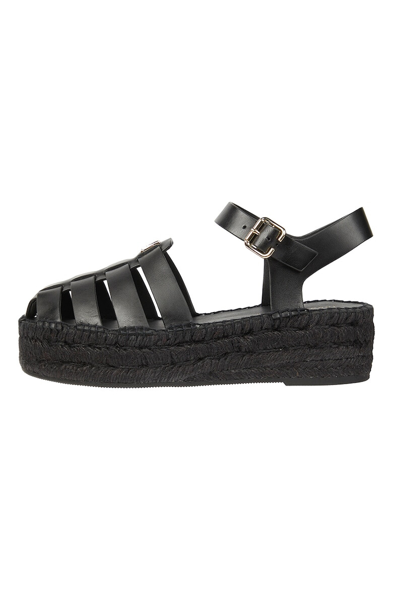 Tommy Hilfiger Sandale wedge de piele - Pled.ro