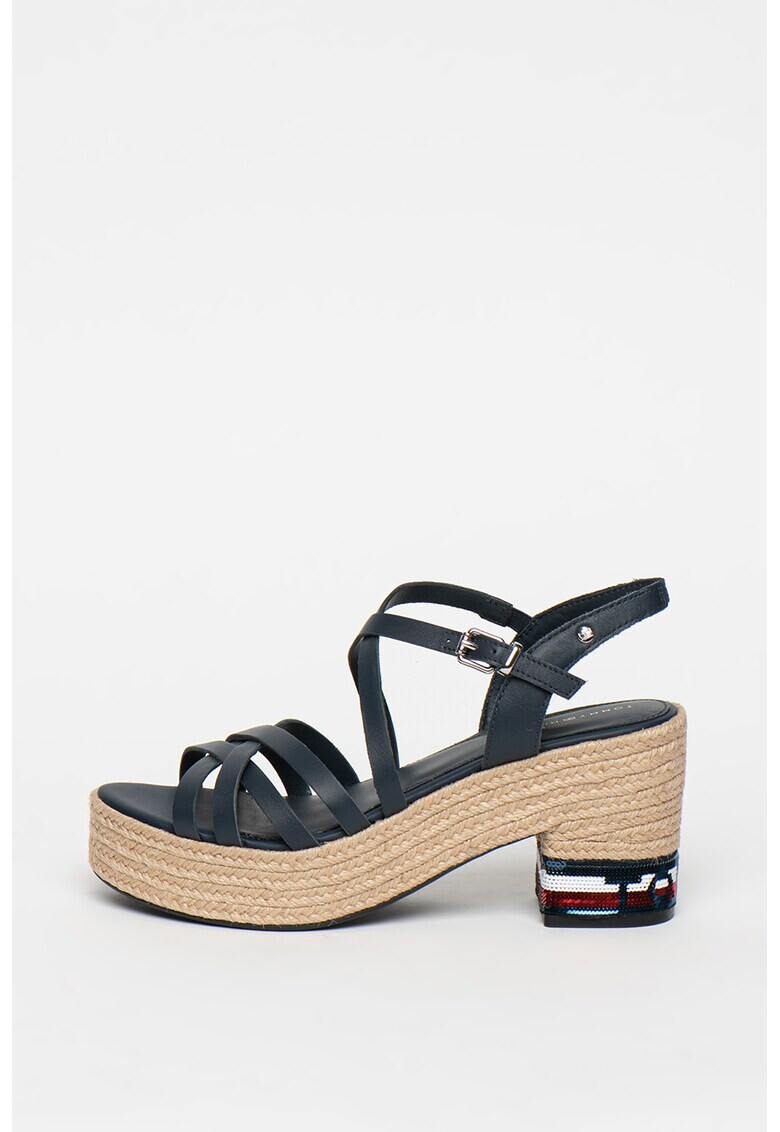 Tommy Hilfiger Sandale tip espadrile de piele - Pled.ro