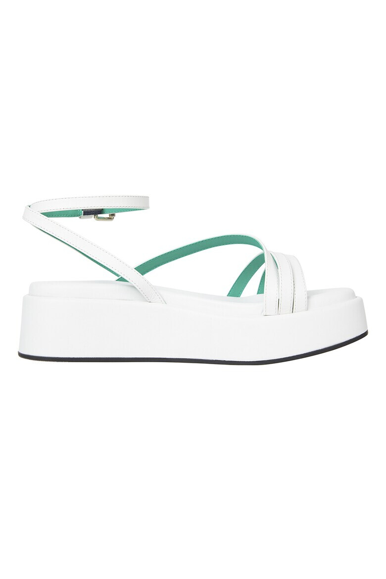 Tommy Hilfiger Sandale wedge de piele - Pled.ro