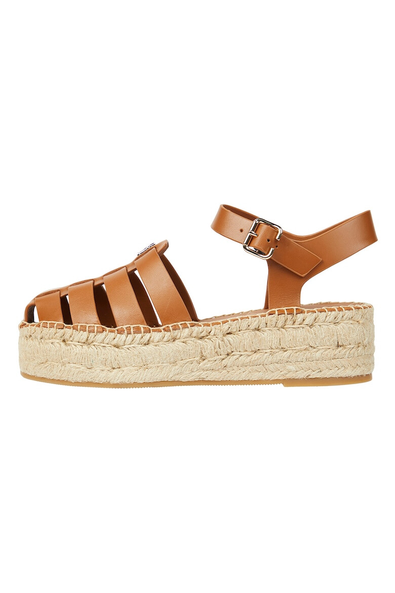 Tommy Hilfiger Sandale wedge de piele - Pled.ro