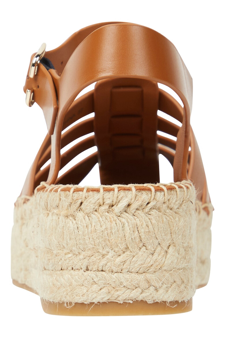 Tommy Hilfiger Sandale wedge de piele - Pled.ro