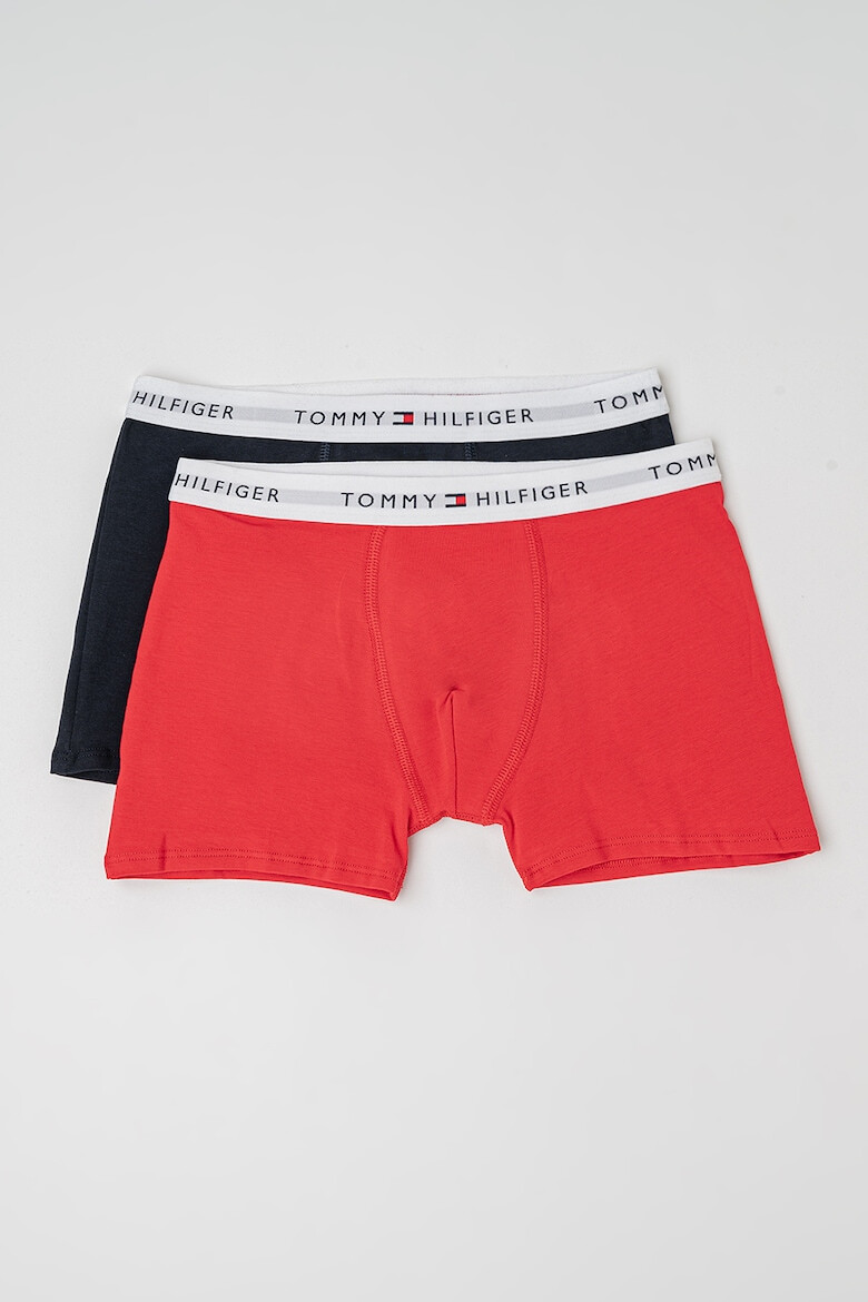 Tommy Hilfiger Set de boxeri din amestec de bumbac cu logo in talie - 2 perechi - Pled.ro