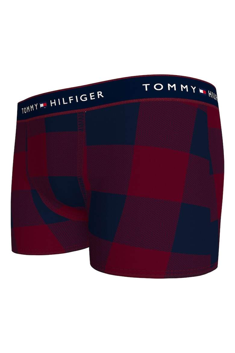 Tommy Hilfiger Set de boxeri in carouri si tricou cu logo - 2 perechi - Pled.ro