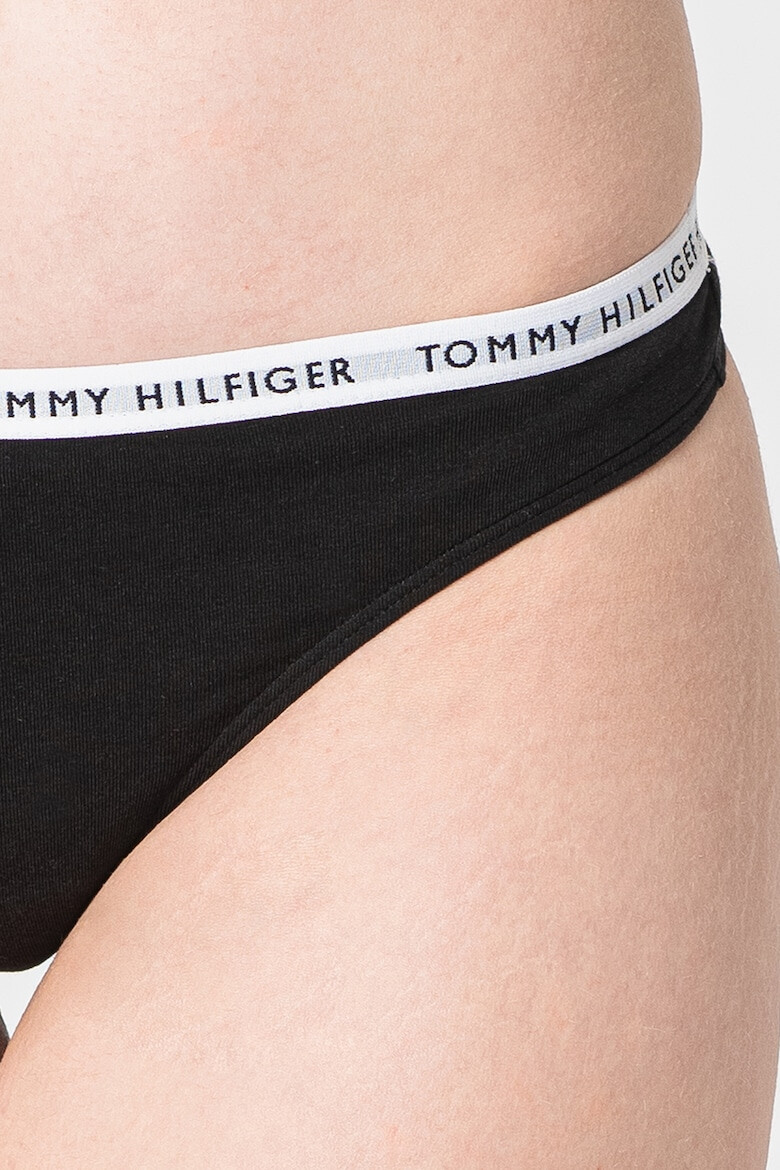 Tommy Hilfiger Set de chiloti tanga cu banda cu logo in talie - 3 perechi - Pled.ro