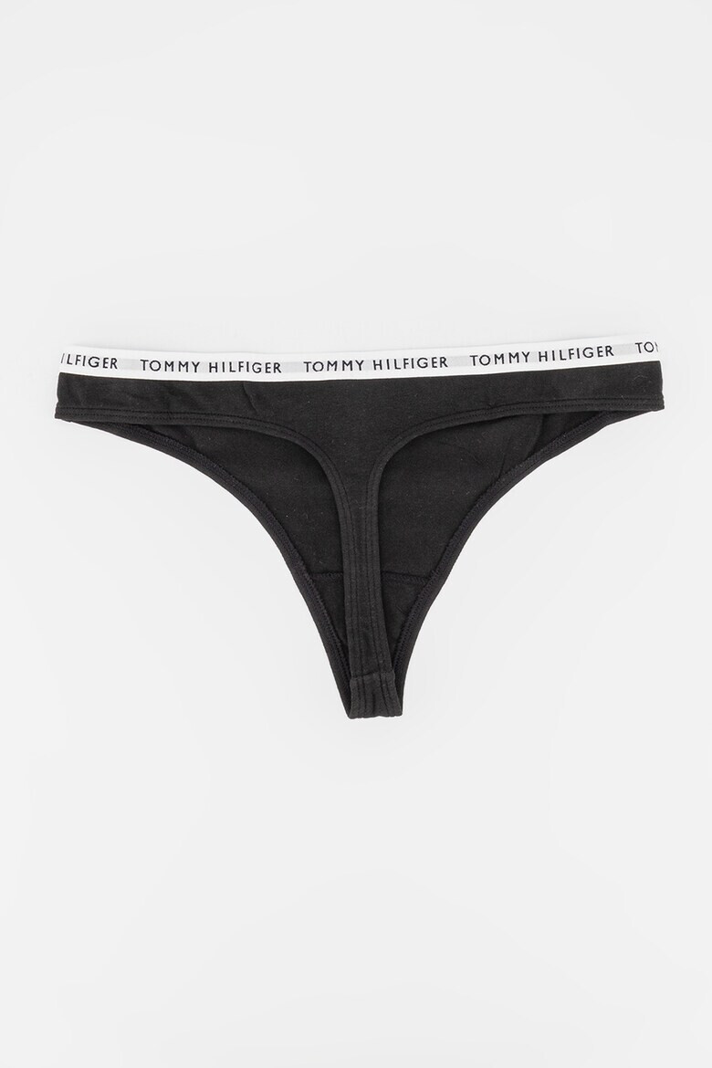 Tommy Hilfiger Set de chiloti tanga cu banda cu logo in talie - 3 perechi - Pled.ro