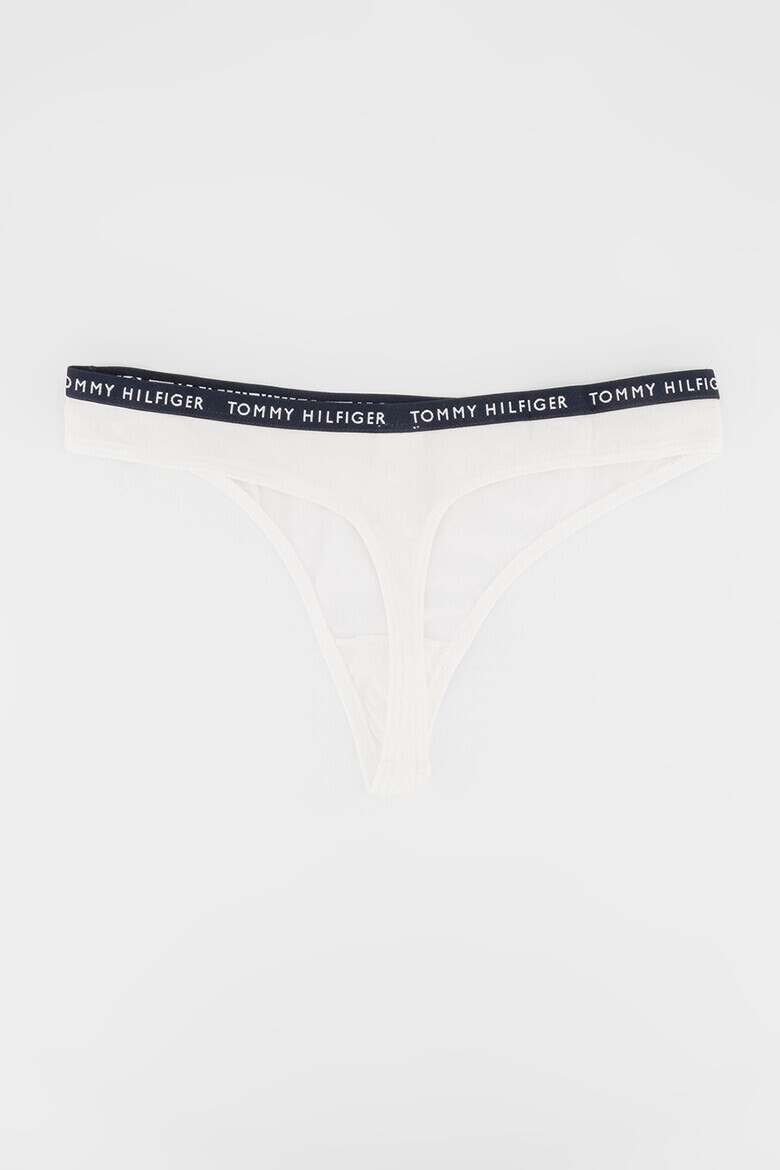 Tommy Hilfiger Set de chiloti tanga cu banda cu logo in talie - 3 perechi - Pled.ro