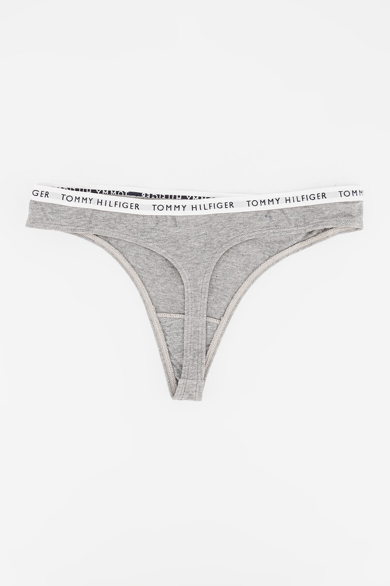 Tommy Hilfiger Set de chiloti tanga cu banda cu logo in talie - 3 perechi - Pled.ro