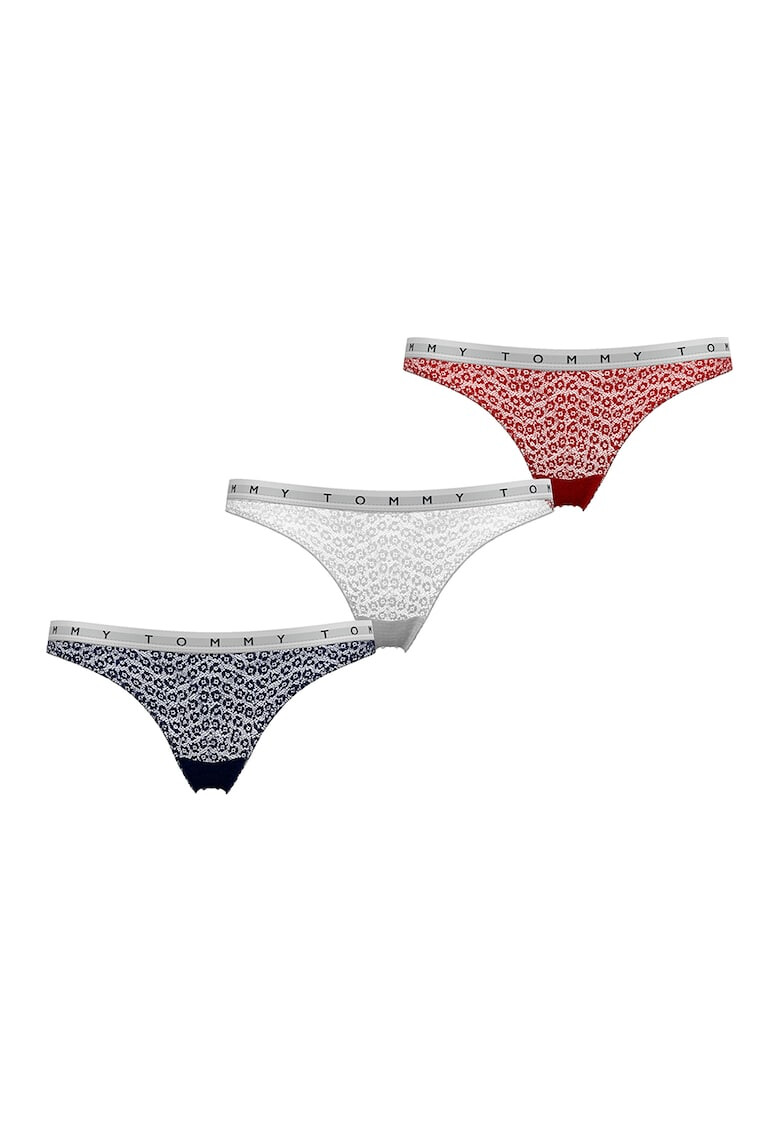 Tommy Hilfiger Set de chiloti tanga cu logo in talie - 3 perechi - Pled.ro