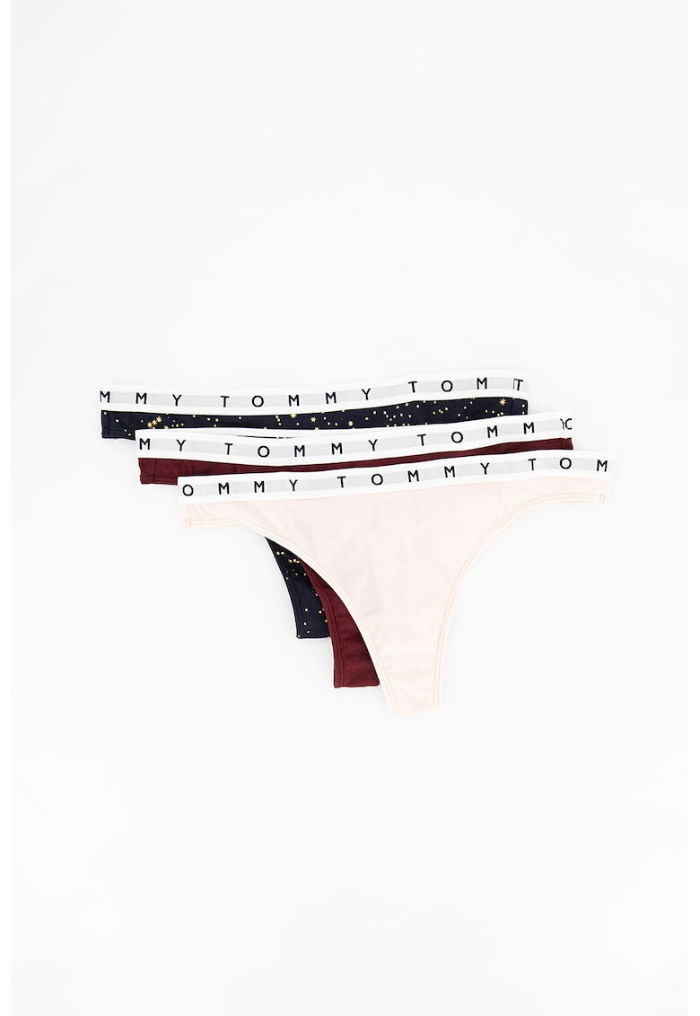 Tommy Hilfiger Set de chiloti tanga din amestec de bumbac organic - 3 perechi - Pled.ro