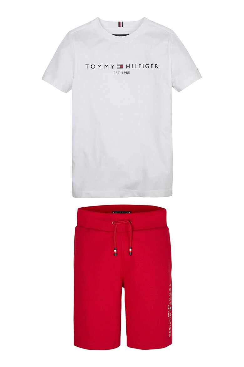 Tommy Hilfiger Set de pantaloni scurti si tricou din bumbac organic - Pled.ro