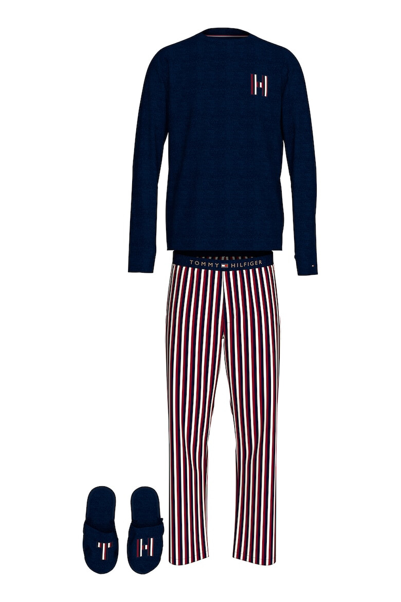 Tommy Hilfiger Set de pijama cu pantaloni lungi si papuci - Pled.ro