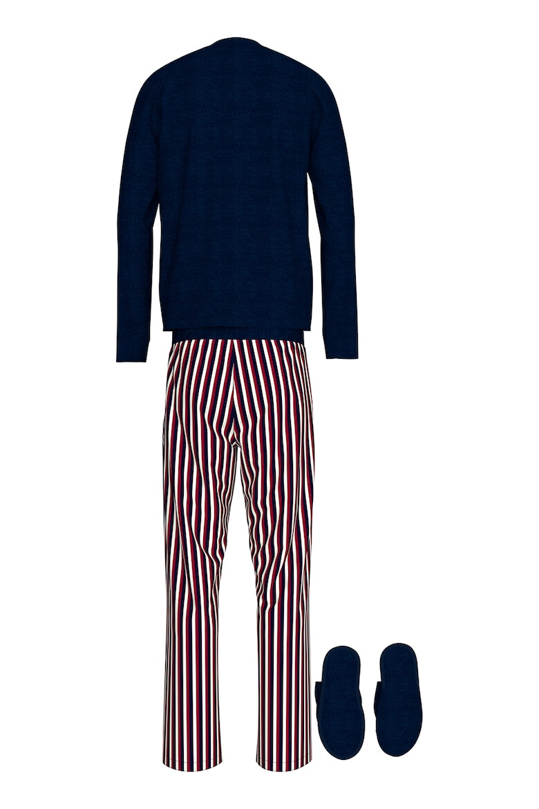 Tommy Hilfiger Set de pijama cu pantaloni lungi si papuci - Pled.ro