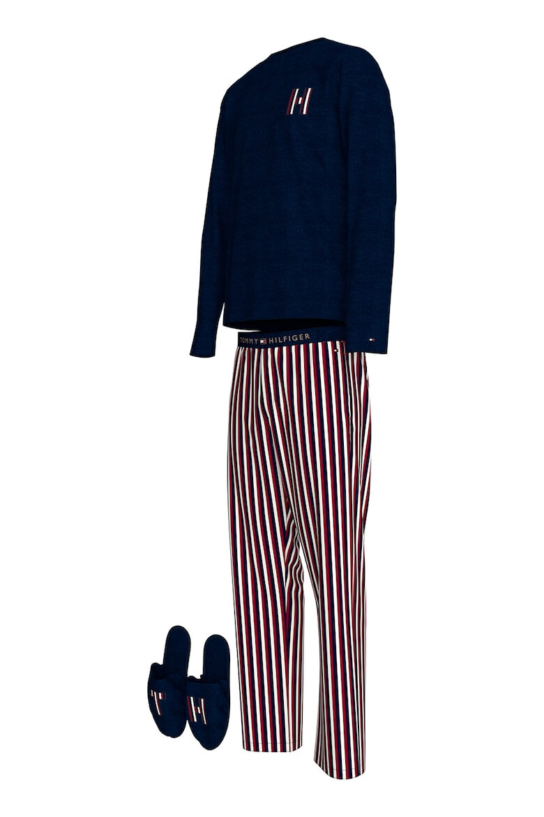 Tommy Hilfiger Set de pijama cu pantaloni lungi si papuci - Pled.ro