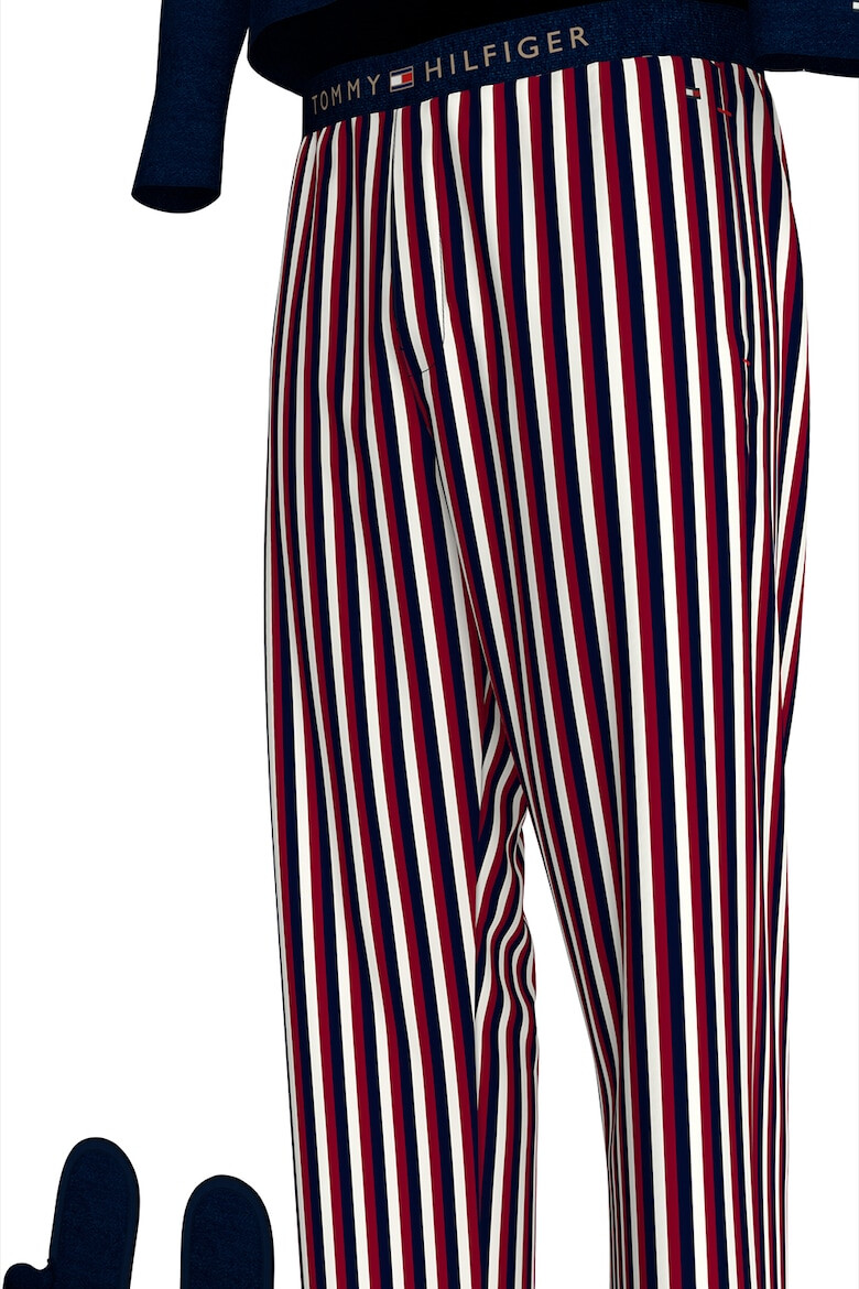 Tommy Hilfiger Set de pijama cu pantaloni lungi si papuci - Pled.ro