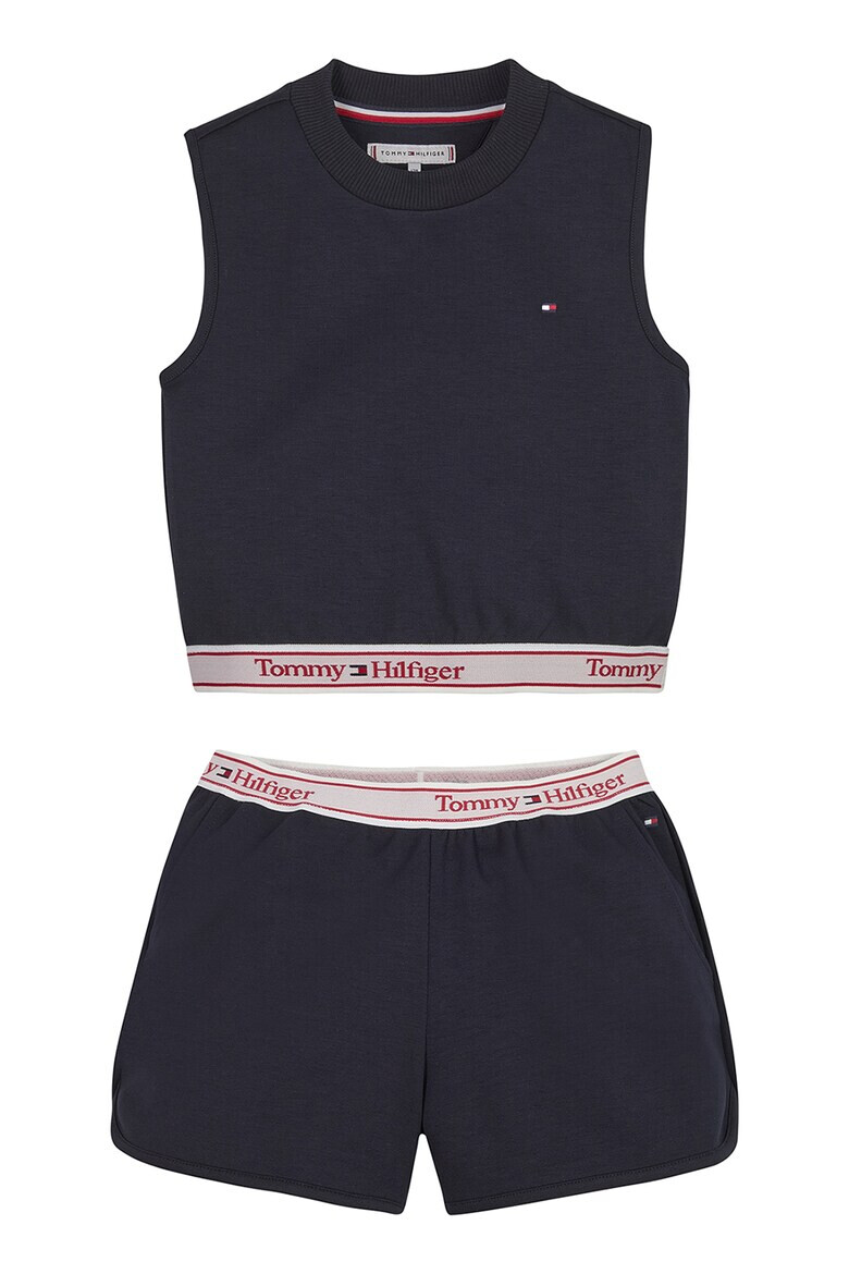 Tommy Hilfiger Set de top crop si pantaloni scurti cu banda logo - Pled.ro