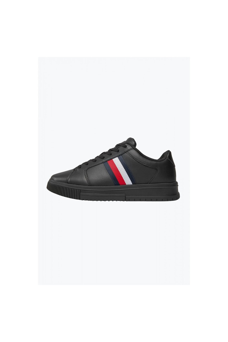 Tommy Hilfiger Sneakers barbati Supercup Lth Stripes Ess negru - Pled.ro