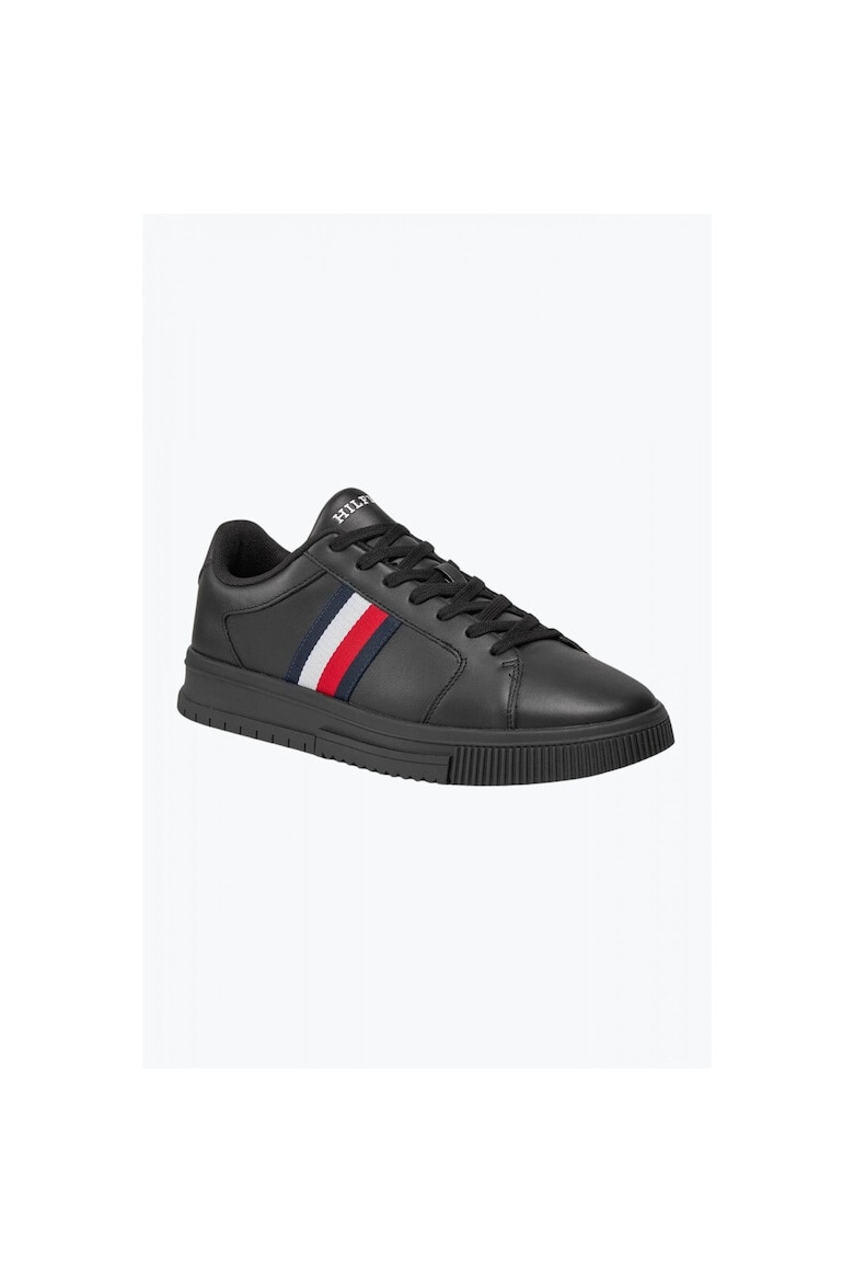 Tommy Hilfiger Sneakers barbati Supercup Lth Stripes Ess negru - Pled.ro