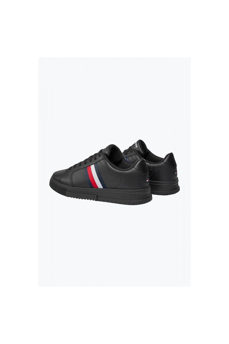 Tommy Hilfiger Sneakers barbati Supercup Lth Stripes Ess negru - Pled.ro