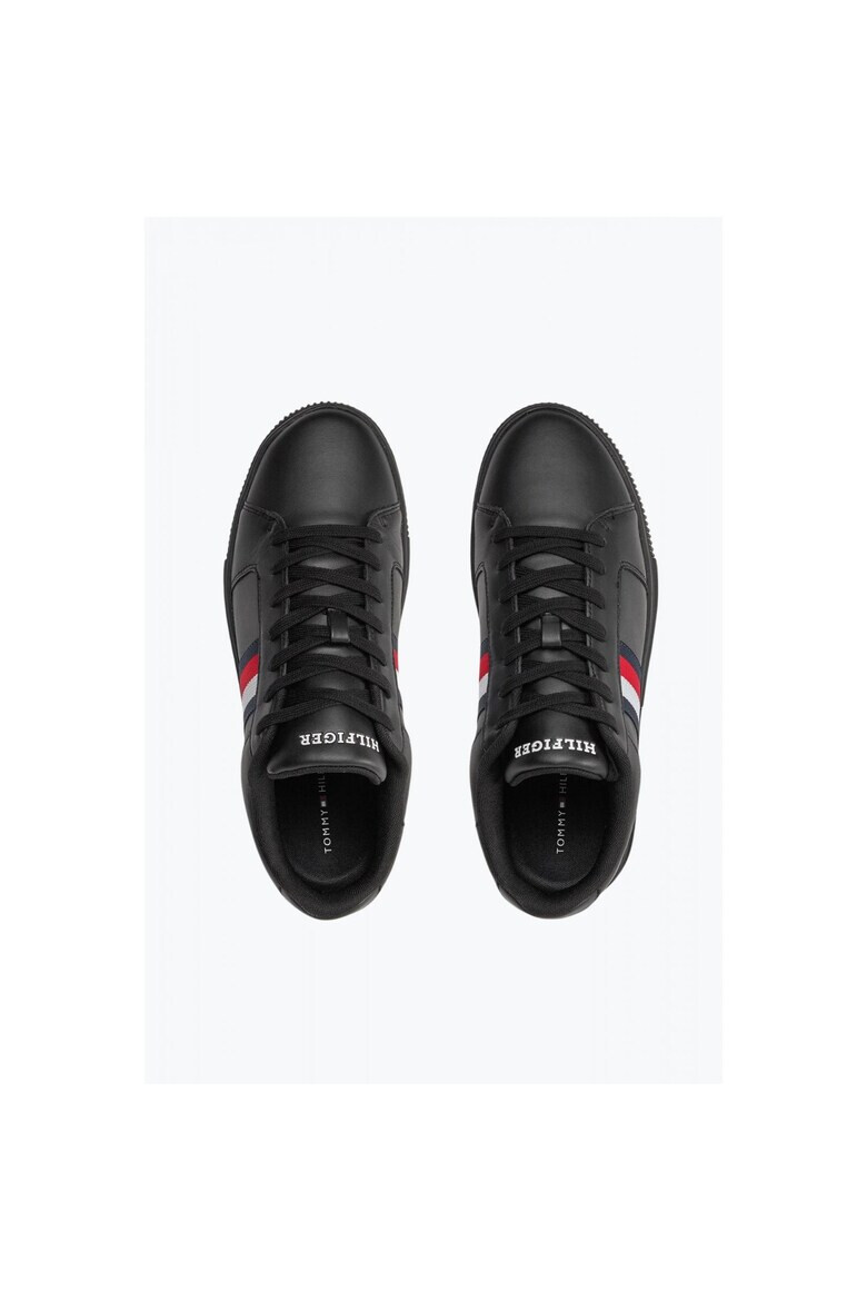 Tommy Hilfiger Sneakers barbati Supercup Lth Stripes Ess negru - Pled.ro