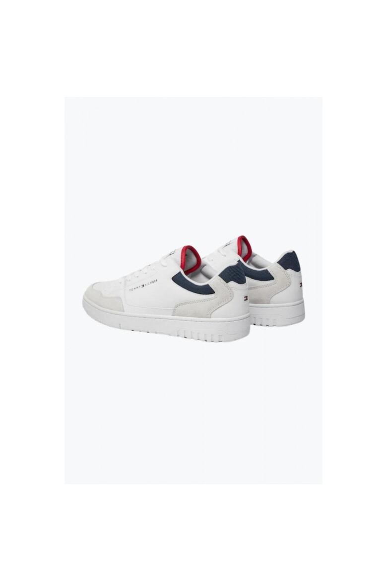 Tommy Hilfiger Sneakers barbati Th Basket Core Lth Mix Ess alb - Pled.ro