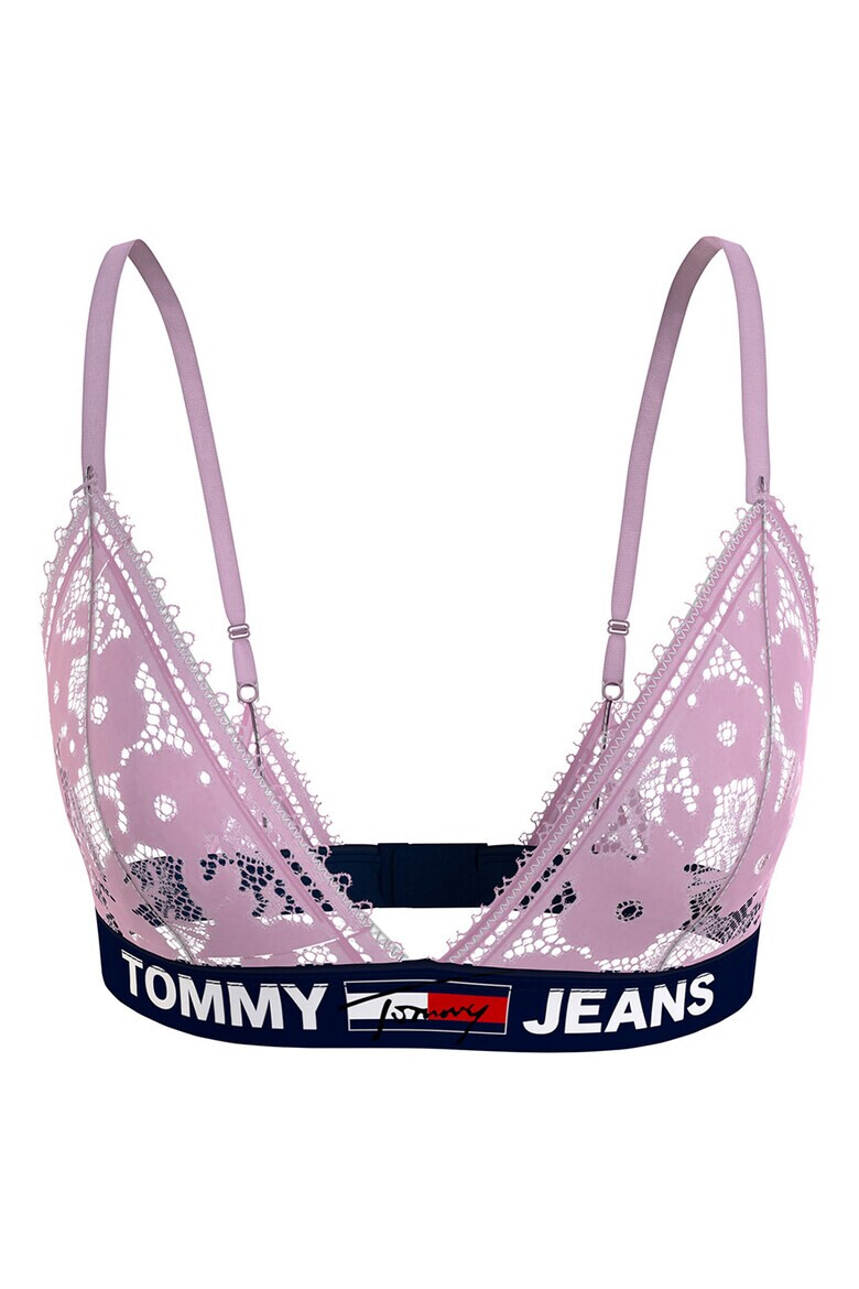 Tommy Hilfiger Sutien cu cupe triunghiulare de dantela cu banda logo - Pled.ro