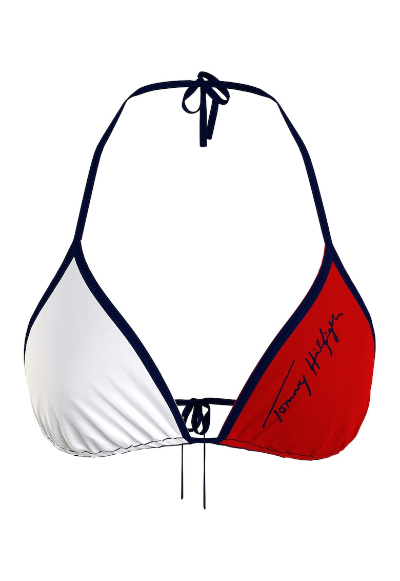 Tommy Hilfiger Sutien de baie cu cupe triunghiulare si logo - Pled.ro