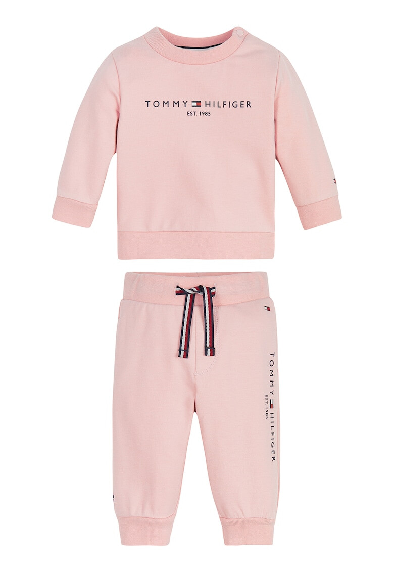 Tommy Hilfiger Trening din amestec de bumbac organic cu imprimeu Roz 80 CM Standard - Pled.ro