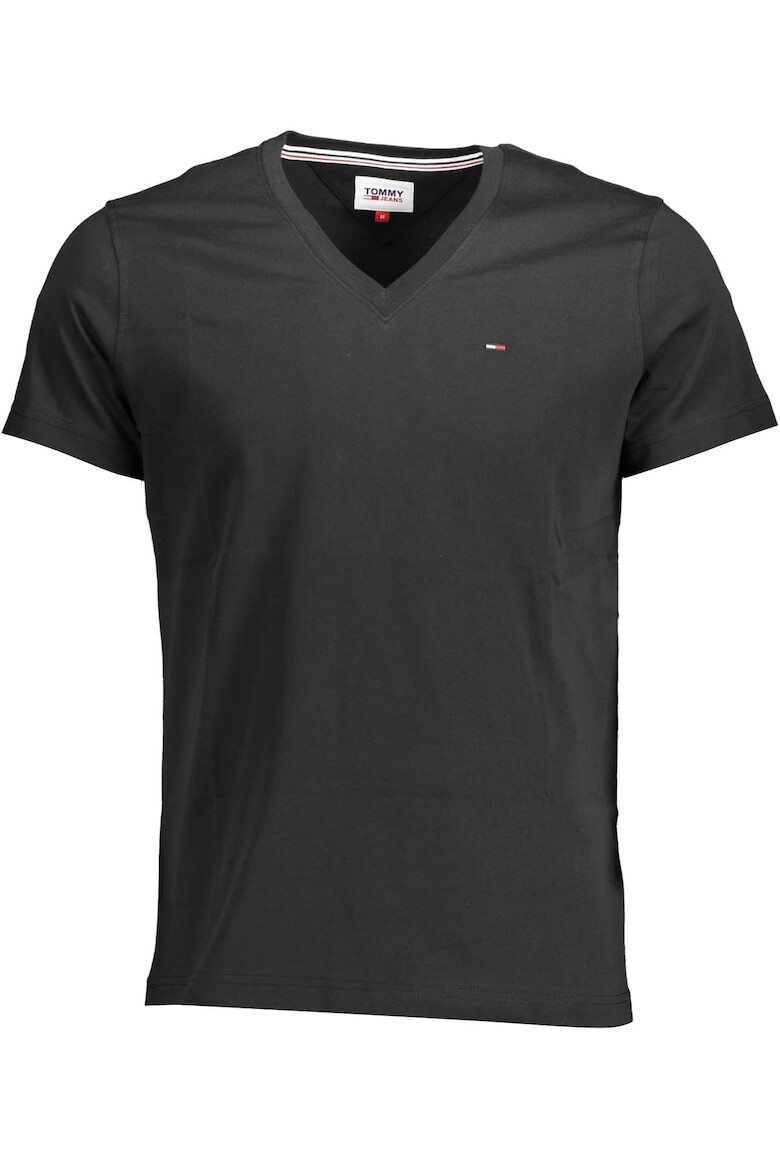 Tommy Hilfiger Tricou barbati Regular fit din bumbac organic cu anchior negru - Pled.ro